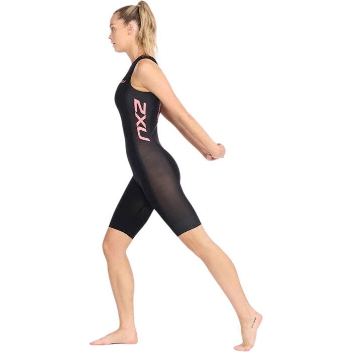 2024 2XU Mujer Propel Swimskin WT6659d - Black / Hyper Coral